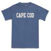 Denim short Sleeve t-shirt with Cape Cod Block Letter screenprint