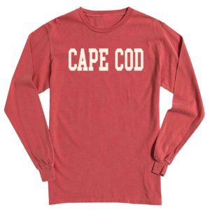 CRIMSON CAPE COD BLOCK LETTER LONG SLEEVE T-SHIRT