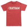 Crimson Short sleeve adult t-shirt Chatham block letter on front