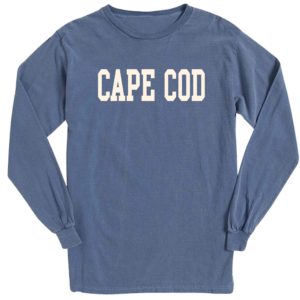 DENIM CAPE COD BLOCK LETTER LONG SLEEVE T-SHIRT