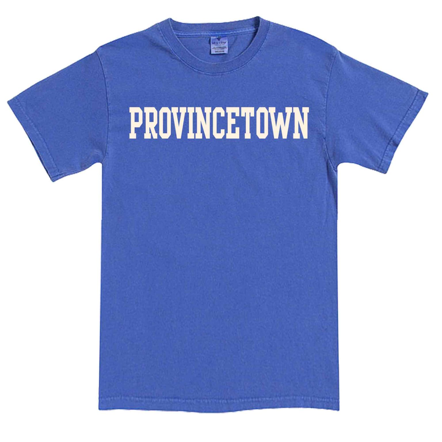 PERRIWINKLE PROVINCETOWN BLOCK LETTER T-SHIRT - Soft As A Grape