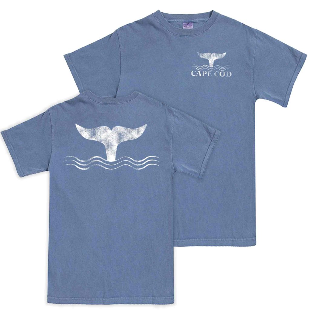 WHALE TAIL CAPE COD TSHIRT DENIM Soft As A Grape