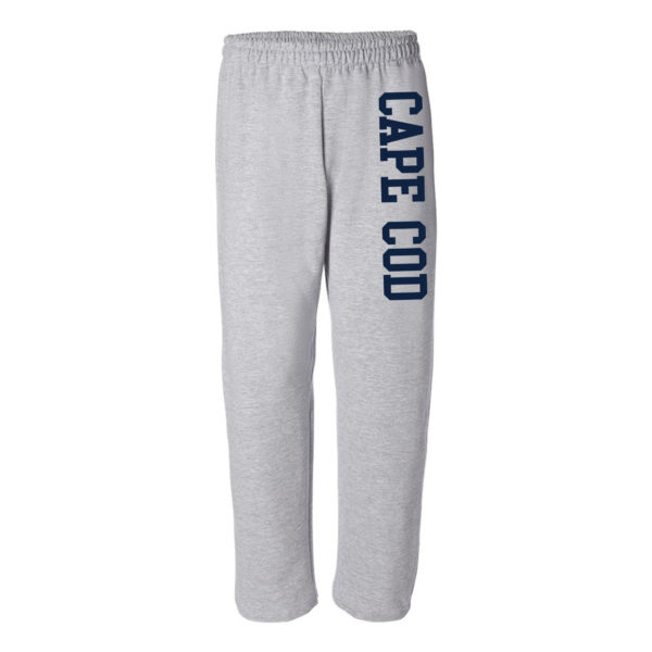 gray pair of sweat pants with the text Cape Cod on it