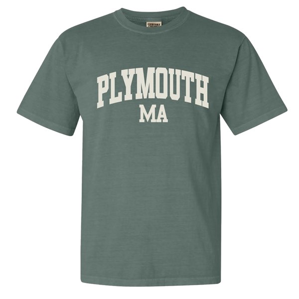 WILLOW PLYMOUTH MA BLOCK LETTER T-SHIRT
