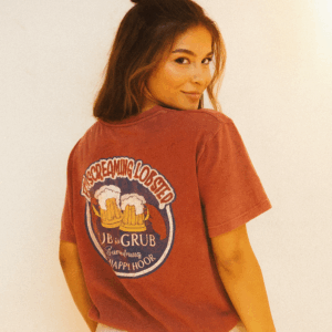 SCREAMING LOBSTER PUB CAPE COD CRIMSON T-SHIRT